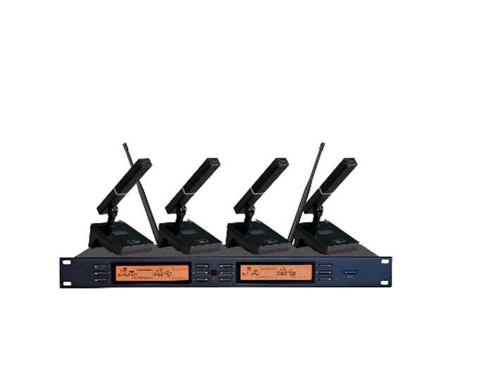 一拖四无线方杆话筒